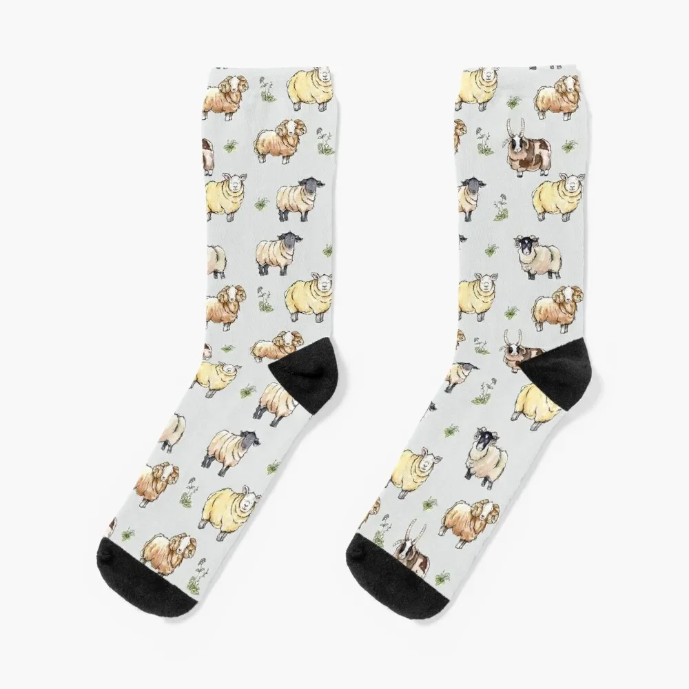 

British Sheep Socks hiphop hockey Men's Socks Women's