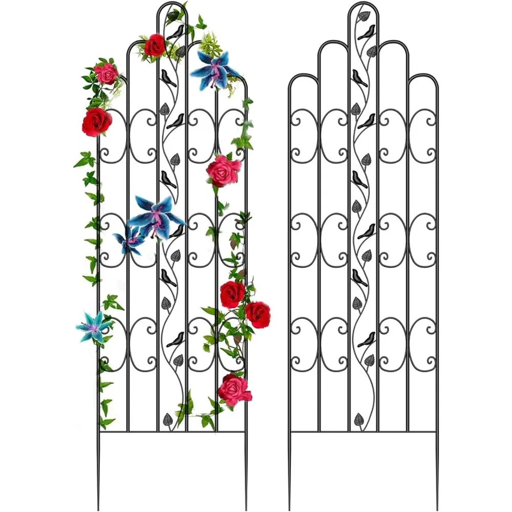 

Trellis, 2 Pack Large Garden Trellis 71” x 21” Heavy Duty Rustproof Black Iron Plant Trellis for Potted Plant Support, Trellis