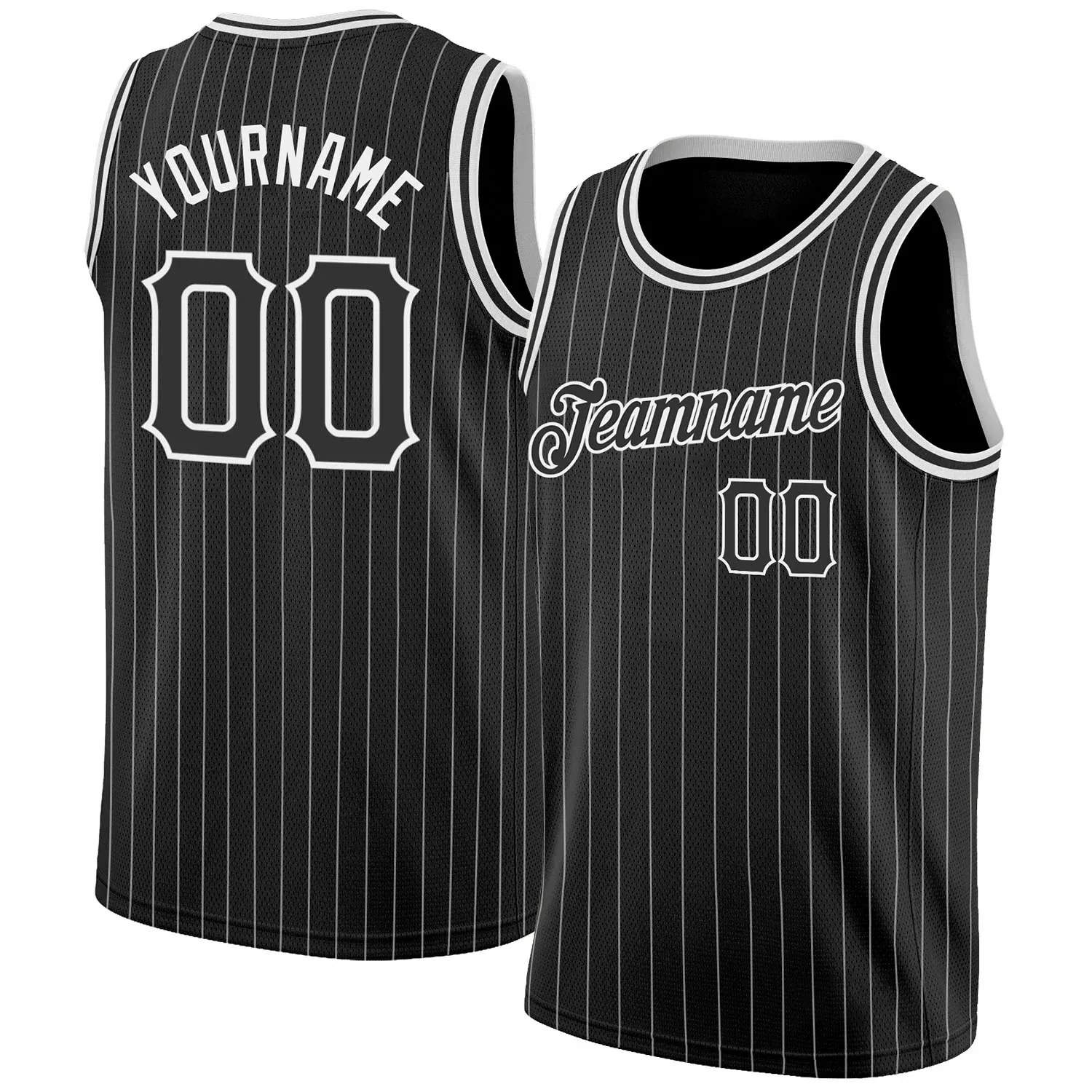 

Black and white stripes Custom Basketball Jersey Tank Tops for Men Jersey Personalized Team Unisex Top
