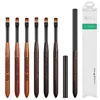 1PC Acrylic Nail Brush Pen for Powder Manicure Round Wood Handle Gel Builder Brushes Tools 2
