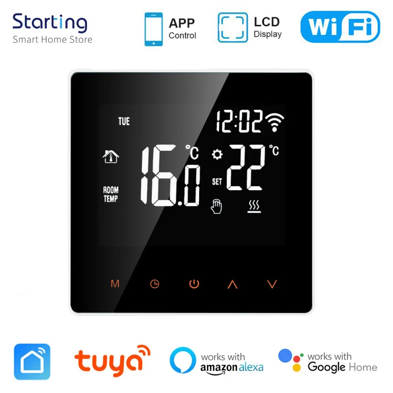 

Tuya WiFi Smart Thermostat 3A 16A Temperature Controller For Water/Electric Floor Heating Water/Gas Boiler Via Alexa Google Home