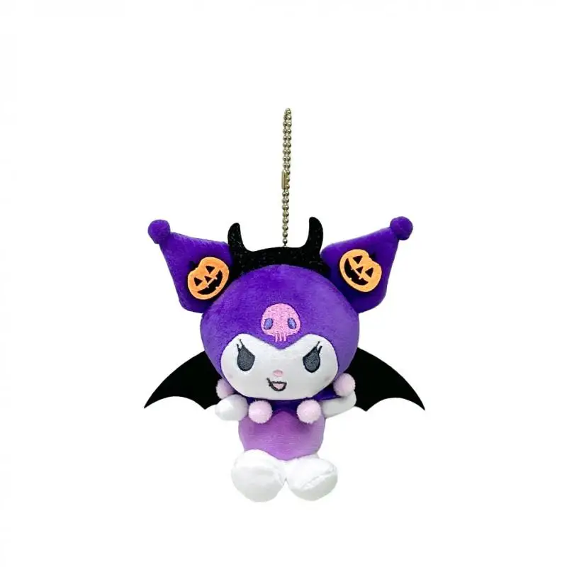 Sanrio Kuromi My Melody Keychain Cartoon Halloween Plush Toys Kawaii Hello Kitty Doll Backpack Pendant Decoration Holiday Gift 2