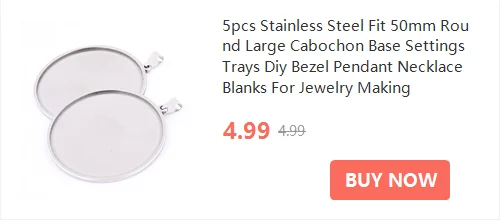 2pcs Stainless Steel 14mm 18mm 20mm Multi Cabochon Necklace Base Setting Trays Diy Bezel Pendant Blanks For Jewelry Making