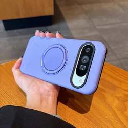 Luxury 360° Magnetic Metal Phone Case with Shockproof Stand Holder - Google Pixel 10Pro (Purple)