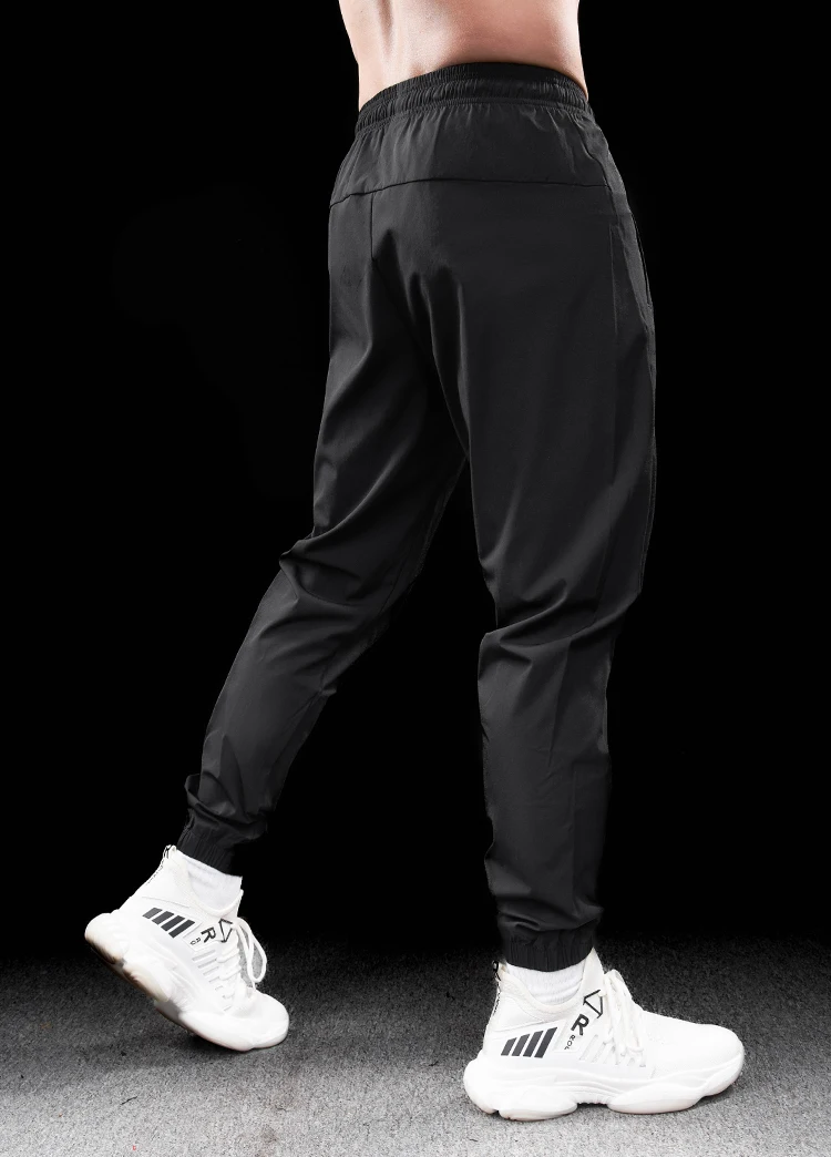Men Running Trousers - Loose Fit Sports Fitness Pants With Elastic Waist Band