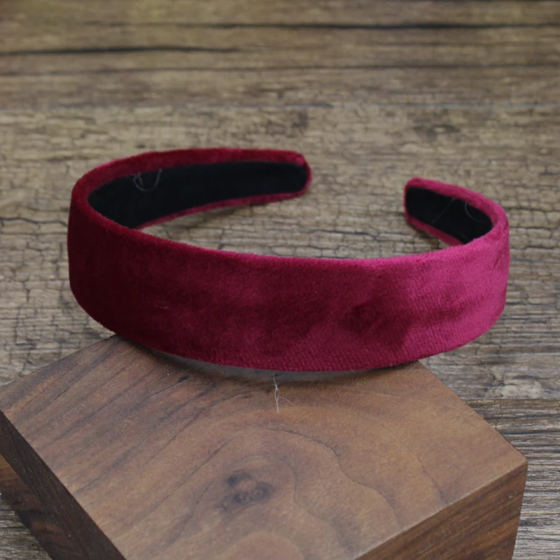 30mm Width Solid Color Hairbands Plain Velvet for Women Girls DIY Hair Accessories hair accessory
