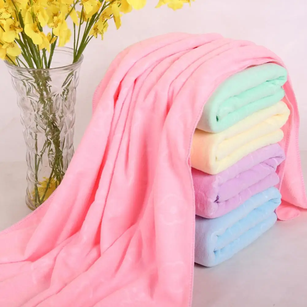Bath Towel Water Absorption Super Soft Extra Large Superfine Fiber Thickened Quick Dry Washcloth Bath Towel Bathroom Supplies