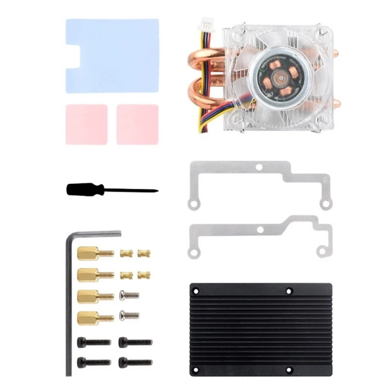 

ICE Tower CPU Cooling Fan for Pi 5 Computer Heatsink with Colorful LED Lght Vertical/Horizontally