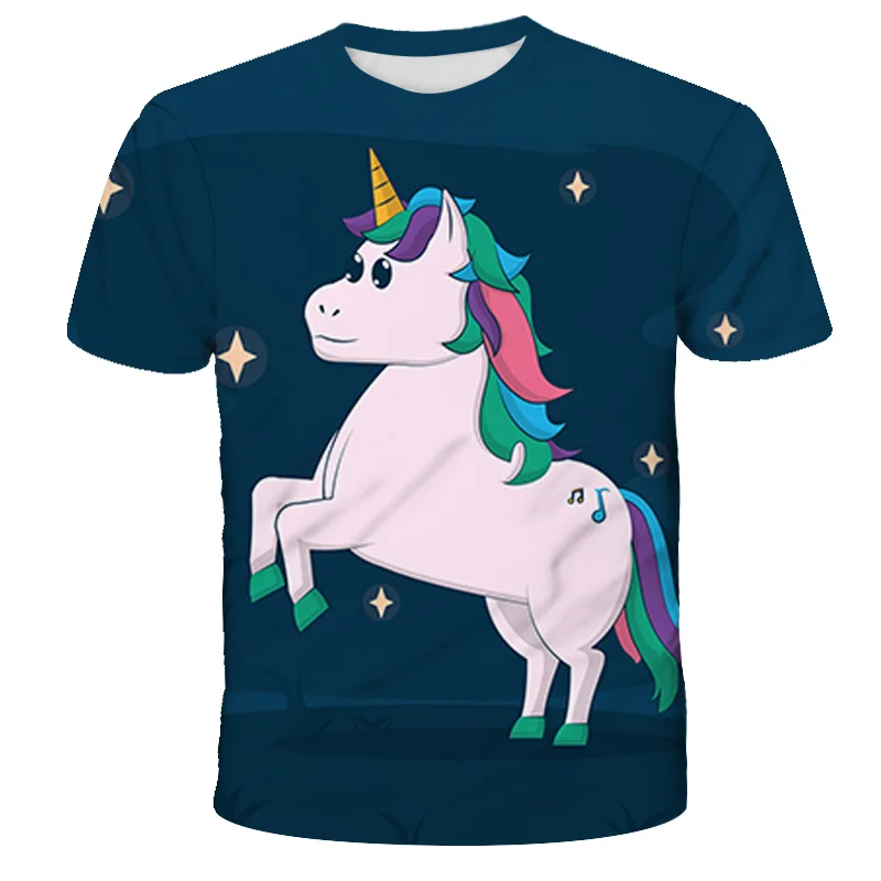 baggy t shirt Kawaii Cartoon Anime Graphic Unicorn Cute 3D T Shirt Game Short Sleeve Girls T-Shirt Kids Tshirts Funny Tees Children Clothing jordan t shirt