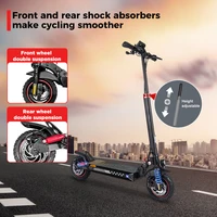 Trottinette Électrique Pliable WildStride T4Plus, Autonomie Max 60KM, 48V 15Ah, Pneu 10'' à Pression Maximale, Double Amortissement, Hauteur Réglable, Idéale pour les Trajets Quotidiens 5