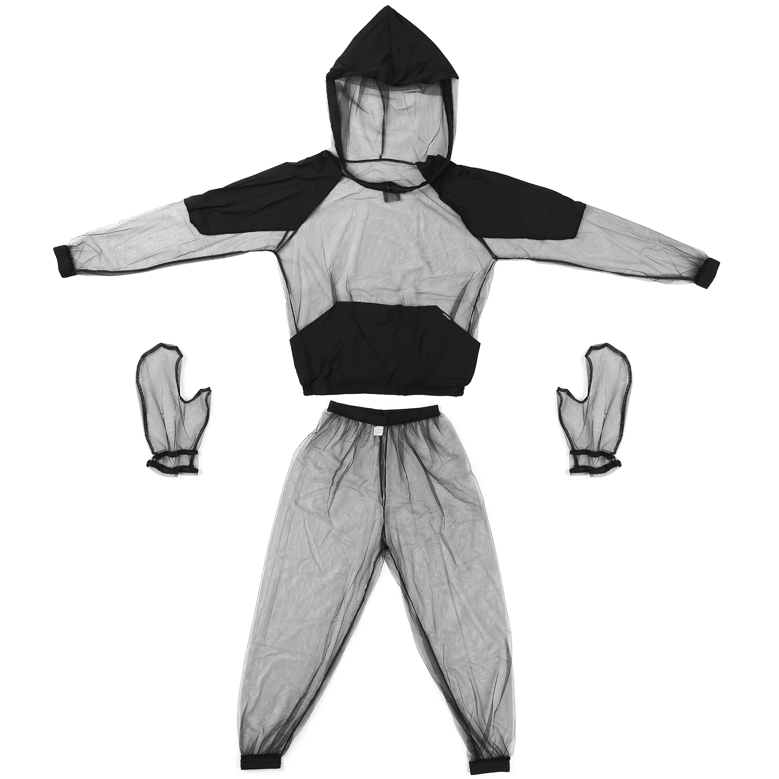 Lightweight Mesh Mosquito Jacket with Hood Outdoor Protection Bug Jacket Anti-mosquito Bite Clothes for Hiking Camping Fishing