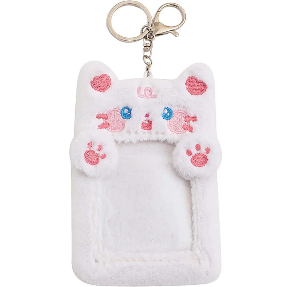 

Плюшевый держатель для фотокарты, брелок, мультяшный телефон, Id, Студенческая карта, кредитная карта, для кошек, собак, кроликов защитные рукава