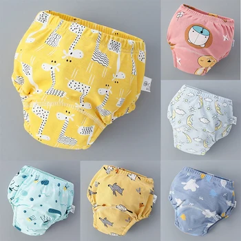 Pannolini di stoffa morbidi per bambini pantaloni da allenamento riutilizzabili per bambini biancheria intima impermeabile mutandine per fasciatoio in cotone lavabile per ragazze