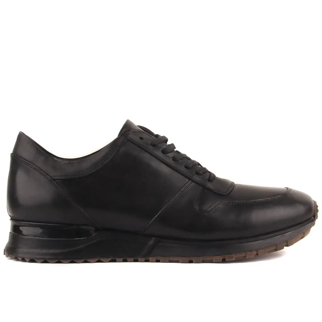 

Sail Lakers-Black Leather Men's Casual Shoes