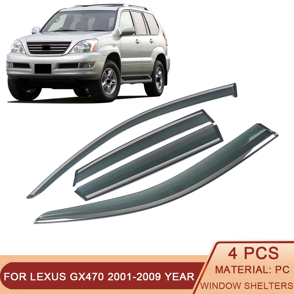 For LEXUS GX470 2001 2009 Car Window Sun Rain Shade Visor Shield