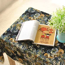 

Cotton Tablecloths, Waterproof Table Covers Flower Blue Dining Table Coffee Table Deco