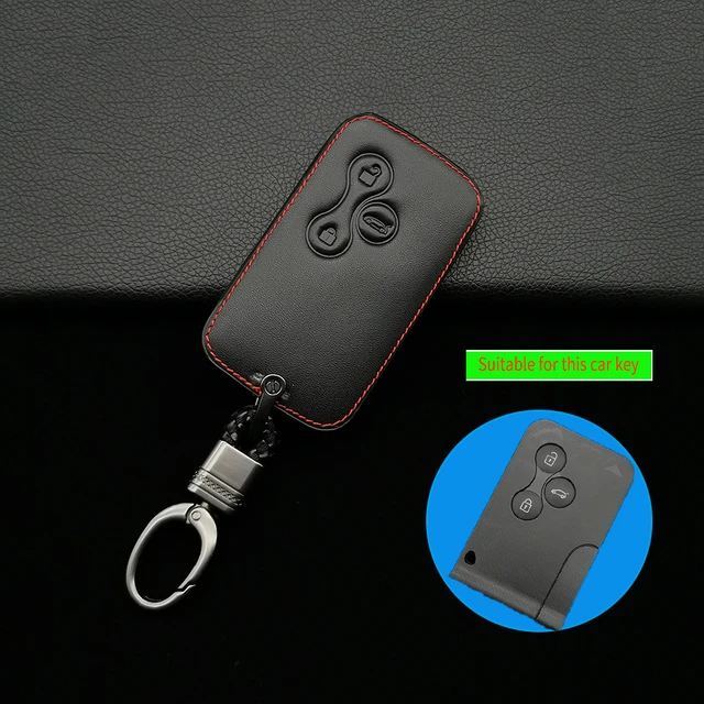 Genuine Leather Car Key Cover Smart Key Case For Renault Clio Logan Megane  2 3 Koleos Scenic Card Key Bag 4 Button Key Shell - Key Case For Car -  AliExpress