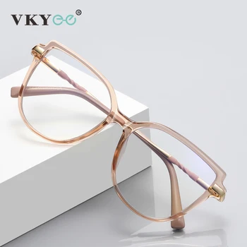 VICKY Stylish Large Frame Simple Geometric Design Anti-blue Light Reading Glasses Customized Prescription Available PFD2210