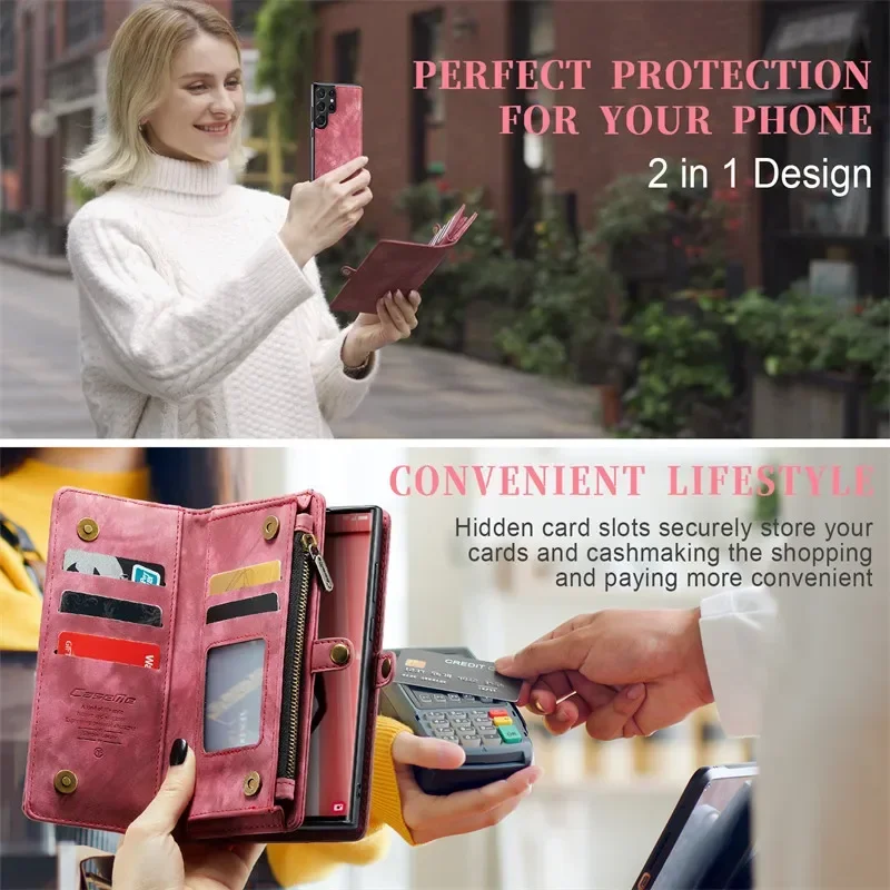 PH26 Custodia A Portafoglio Con Chiusura Magnetica Per Blackview S6 - Cover In Ecopelle Con 6 Slot Per Carte, Silicone Interno E Apertura Fotocamera Scorrevole
