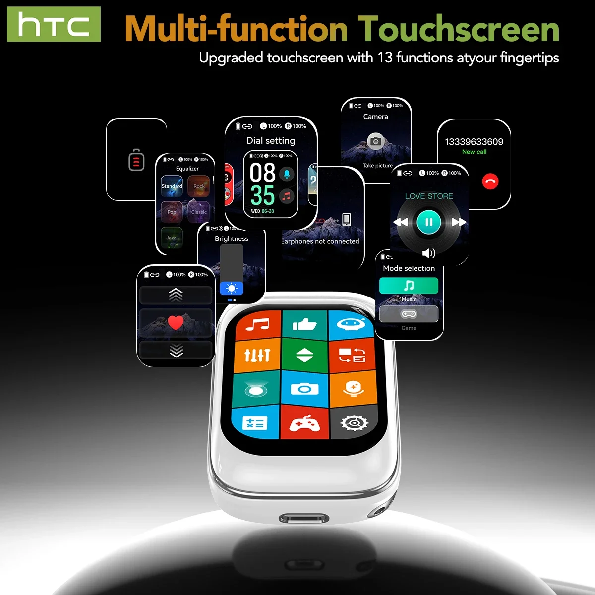 Earphones HTC NE48 Bluetooth V6.0 AI Translator TWS Sports