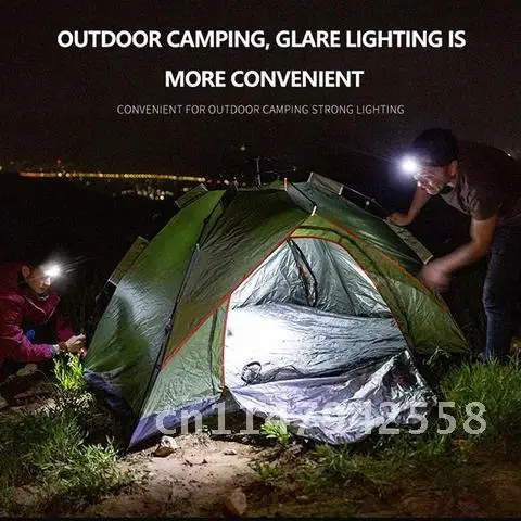 

Миниатюрный портативный светодиодный налобный фонарь COB, водонепроницаемый уличный фонарь для ночной езды, рыбалки, с питанием от батареи (без батареи), 3 режима