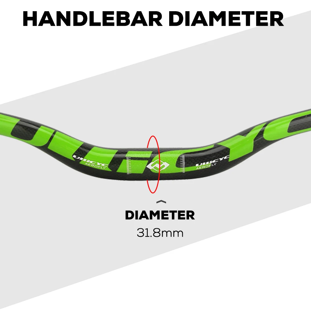 ULLICYC Mountainbike-Lenker, erhöhter Lenker, horizontaler großer Winkel-Schwalben-Lenker, Vollcarbon-Mountainbike-Lenker – Detail 8