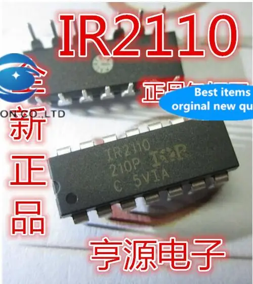 

10 шт., 100% оригинальная новая фотография, модель, IR2110, IR2110PBF, мостовой драйвер in-line DIP14