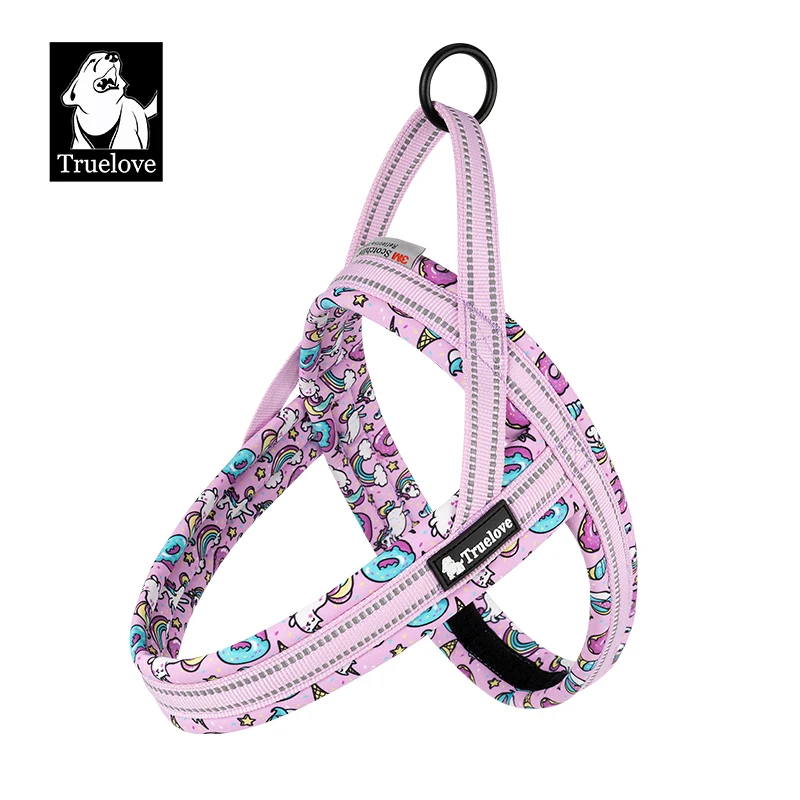 Truelove Blumen druck Mesh gepolstertes Geschirr für alle Rassen Quick Fit Hunde weste Geschirr kleine mittelgroße Hunde im Freien tlh58122