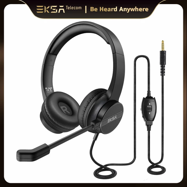 EKSA-auriculares con cable H12, cascos con micrófono para PC/PS4