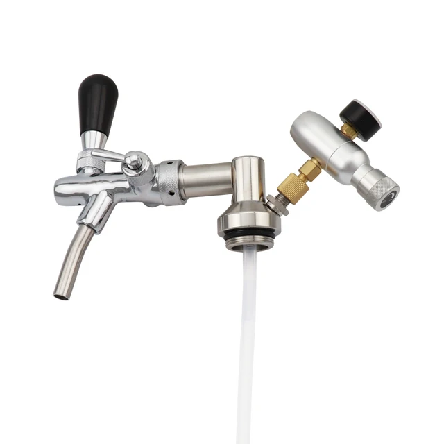 Robinet à Bière Réglable PERA - Contrôle Débit 0-100%, Filetage G5/8, Acier Inox - Pour Bars, Brassage Maison