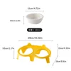 Ceramic Cat Bowl Double Bowl - Elevated Slanted Pet Food Water Bowls, High-Quality Kitten Feeding Drinking Bowls, Pet Supplies 5