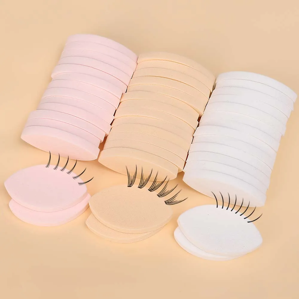 Reusable Polyurethane False Eyelash Pads for Makeup Training
