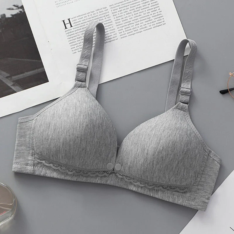 Breastfeeding Underwear Thin Front Open Buckle Gathered Anti-Sagging Postpartum Breastfeeding Maternity Bra 6