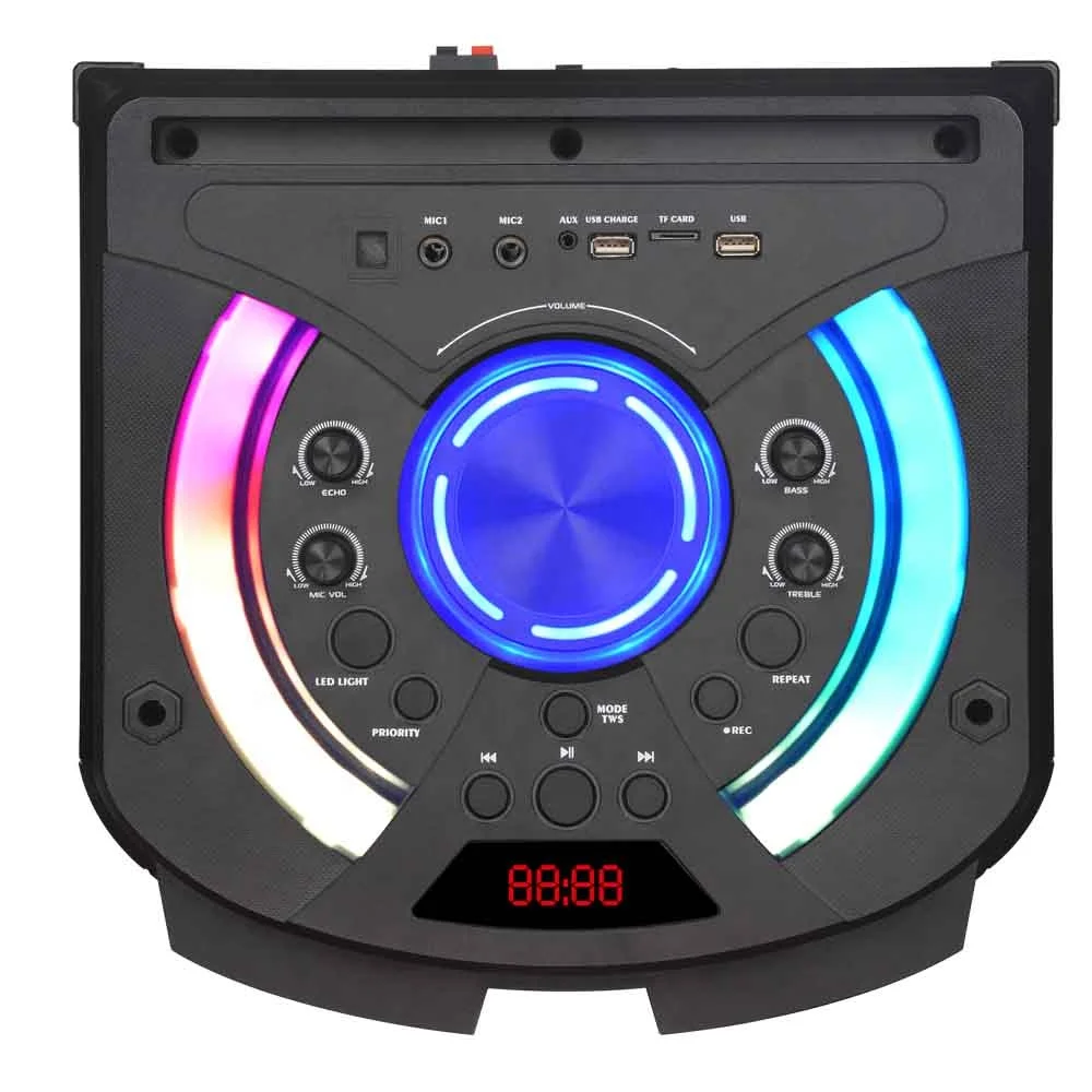 Sistema de sonido recargable con luz LED, altavoces de graves grandes,  doble, 12 pulgadas, carro, AED 605, MC Mini 50 - AliExpress