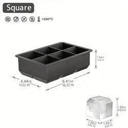 Diamond Rose Silicone Ice Cube Mold - Premium Quality Tray for Crafting Elegant Drinks (Square)
