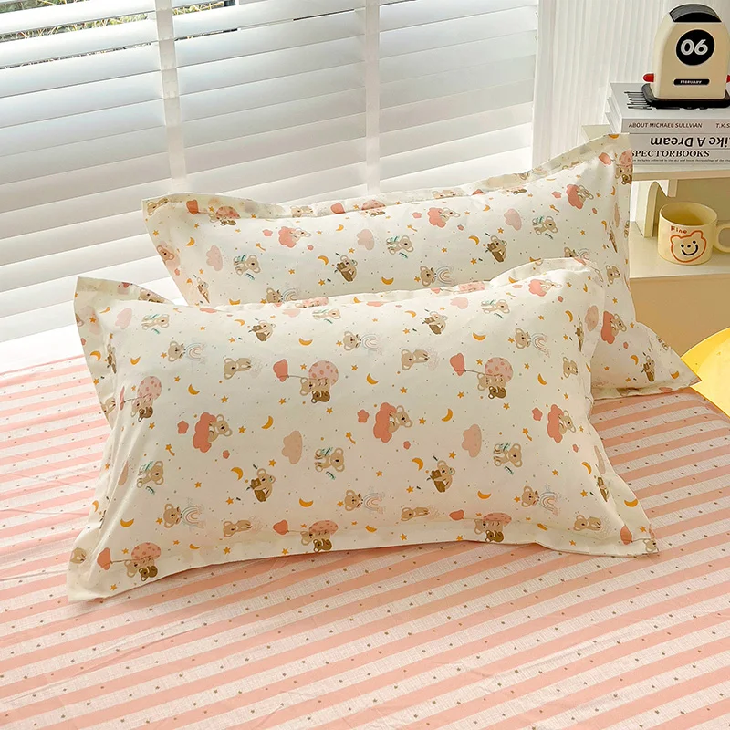 MissDeer 2pcs Pillow Cover Printed Pillowcase 48x74cm Pillowslip for Home Bed Cushion Cover Rectangle Pillow Case funda almohada 4