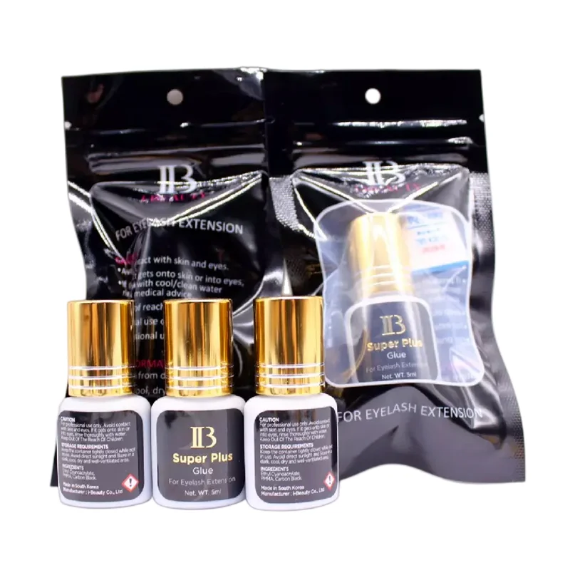 3 Bottles 5ml IB Super Plus False Lashes Glue Fast Drying Lasting 6-7 Weeks Korea Original Eyelash Extensions Glue 6