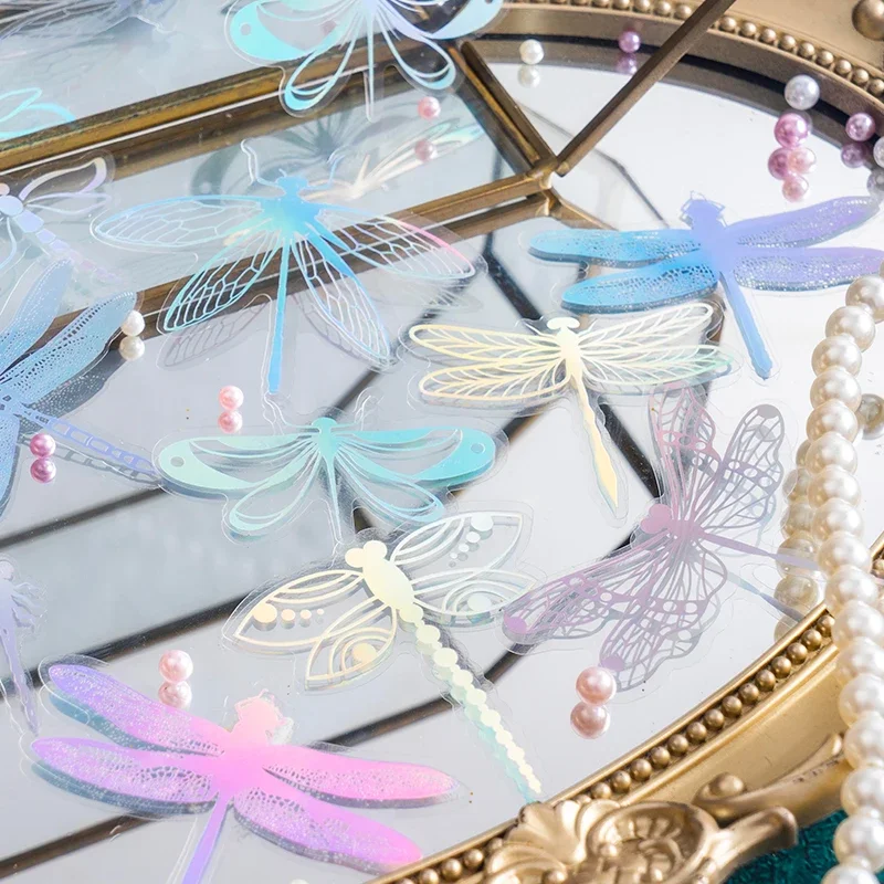Butterfly Dancing Foil PET Stickers - Shiny Hollow Planner Supplies