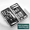 Home Nail Clipper Set of 18 Pieces Large Size Dead Skin Pliers Diagonal to Remove Dead Skin Small Eyebrow Clipper Leather Sleeve 4