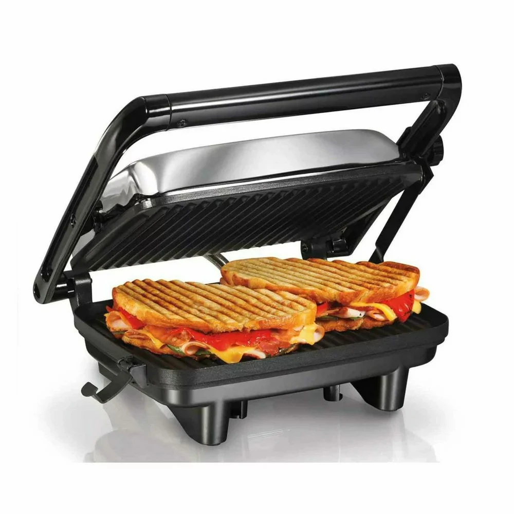 

1400-Watt Press Gourmet Sandwich Maker - Chrome, Black