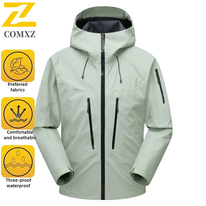 EiAO Jacket Couple's Fully-Taped Hardshell 3-in-1 Defense Waterproof Windproof All-Terrain Coat for Hiking Camping Fishing 2025