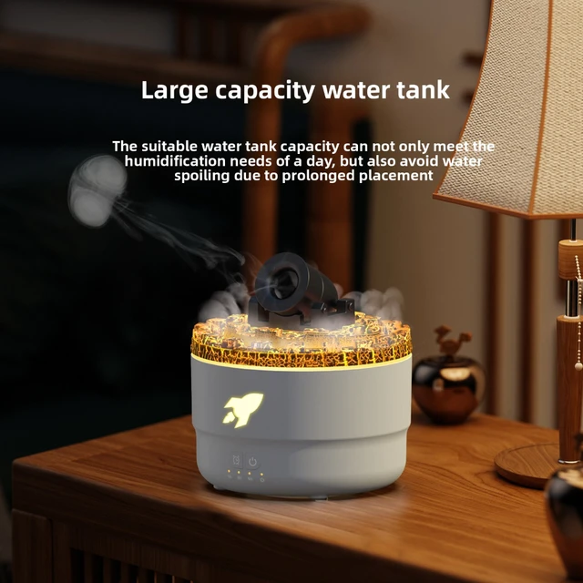 1pc Creative Fort Colorful Crack Aromatherapy Machine Home Desktop Small Ultrasonic Smoke Ring Humidifier. Suitable as a gift 2