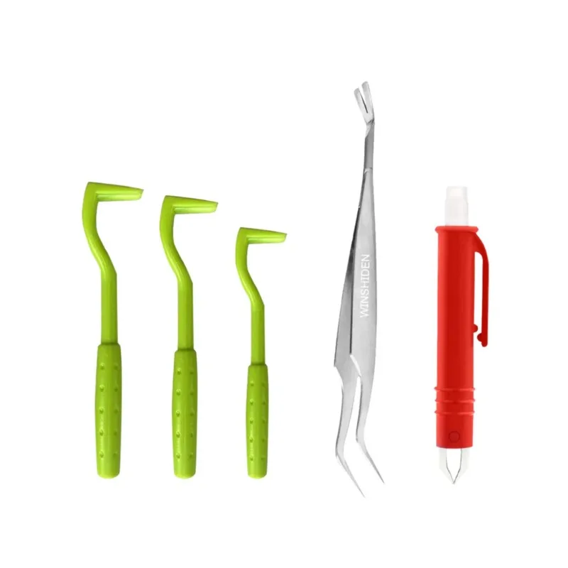 Flea Remover Tweezers Pet Flea Remover Pet Tick Removal Kit Flea Hook Tweezers Pliers Mite Extractor Dogs Cats