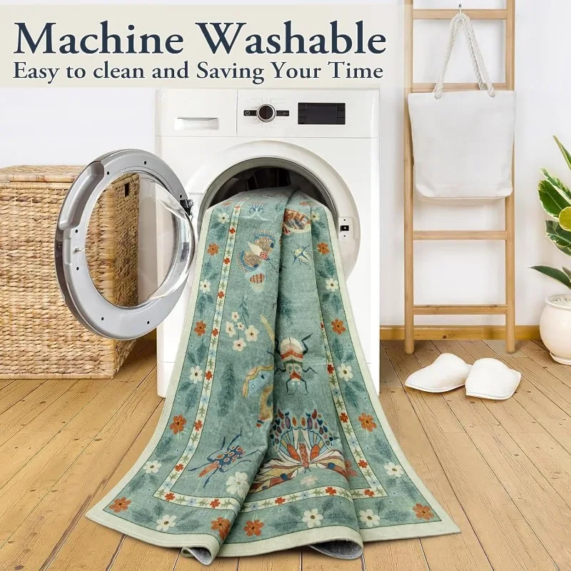 Insect Living Room Carpet Machine Washable Non-slip Retro Bedroom Rug Large Area Home Cloakroom Coffee Table Mats Ковер Tapis 러그