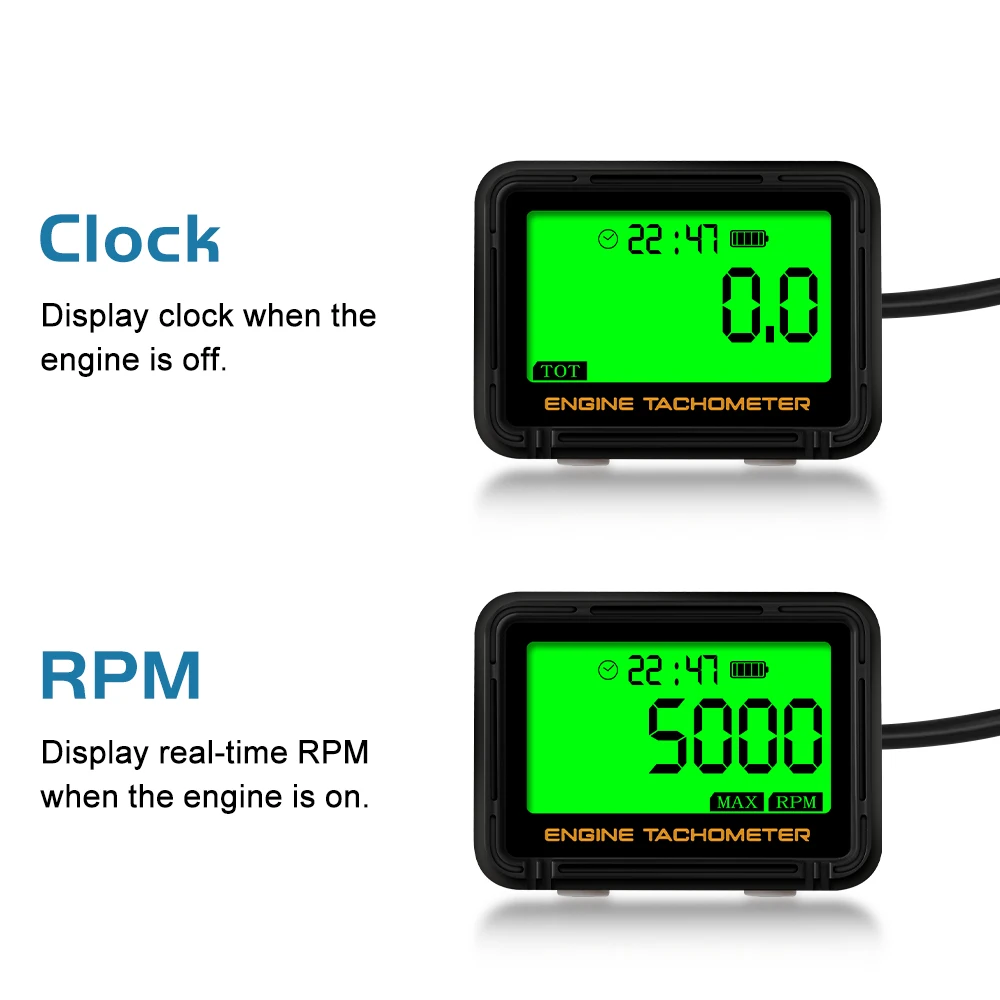 Alligator Digital Tachometer Inductive Hour Meter
