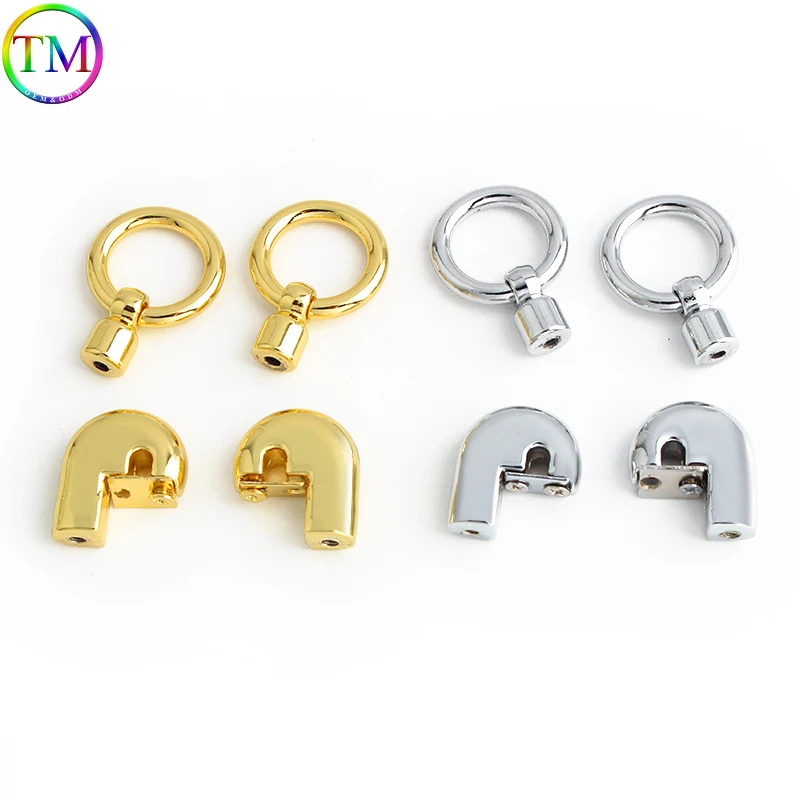3-5-10Sets MIni Pig Nose Shape Metal Rectangle Locks For Women DIY Bags Shoulder Eyelets Hanger Lock Buckle Hardware Accessories