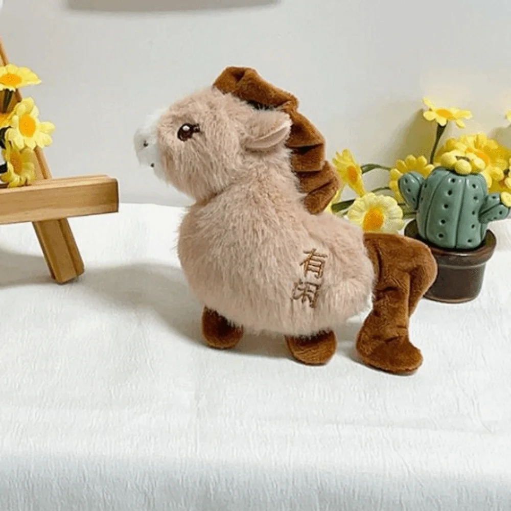 Cute Stuffed Animal Horse Cartoon Year of Horse Plush Horse Doll Pendant Blessing Words Plush Toys Zodiac Pony Figurine