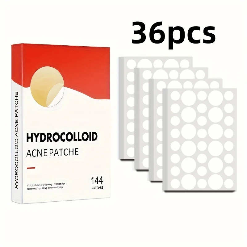 36-Pflaster zur Aknebehandlung, absorbiert Pickel und Akne, hydrokolloides Akne-Pickelpflaster zur Abdeckung von Pickeln und Hautunreinheiten – Detail 1