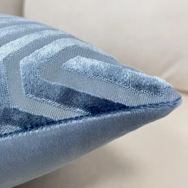 Tavaszi Színek Jacquard Geometriai Párna Borítója Kanapé Dekoratív Vágó Bársonyos Dobás Párnahuzat A Gyárból - Image 2