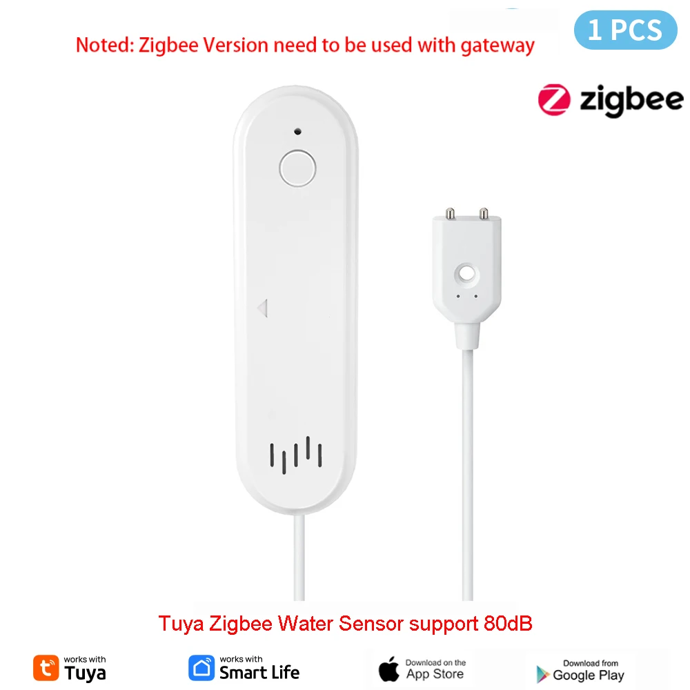Smart Home Water Leak Detector with WiFi/Zigbee Connectivity and App Alerts